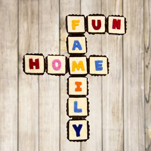 The Hobby Bounty®Alphabet Fun Familly Banner/Felt Welcome Bannner/Wall Decor Banner/Banner/Handmade Banner/Stuffed Banner/Soft Banner 1