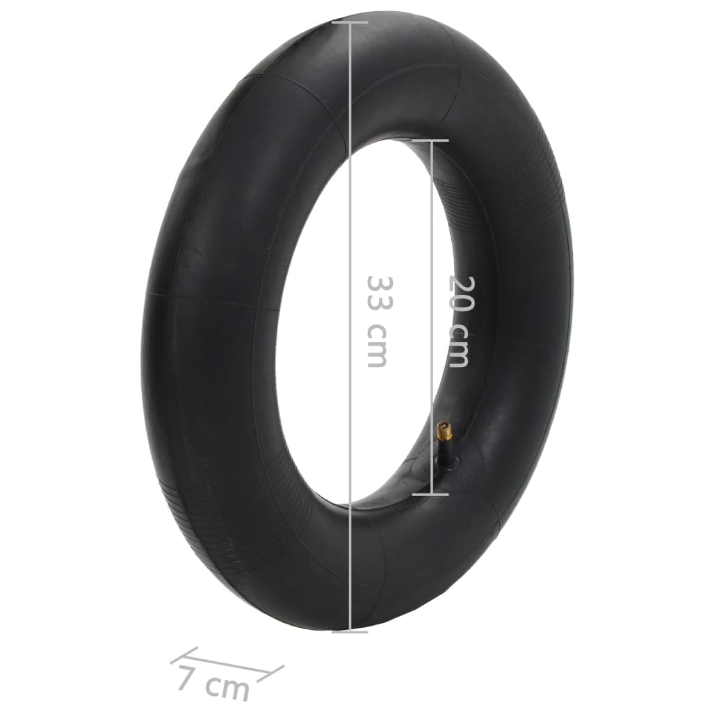 2 mangueras de goma para carretilla, 3.50-8, 16x4, 4.00-8, 400 x 100, con válvula de metal para carretilla, carretilla, carretilla de mano, carro de transporte, ideal para construcción