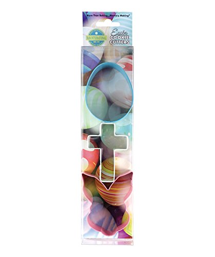 R&M International Easter Cookie Cutters Egg Cross Bunny Rabbit 3-Piece Set
