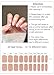 Semi Cured Gel Nail Strips, Solid Nude 20pcs Adhesive UV Sticker, Wraps for Home Manicure DIY