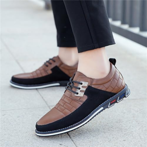 Image of Mens Business Casual Loafers Shoes for Male Lace-up Stylish Work Office Working Oxfords