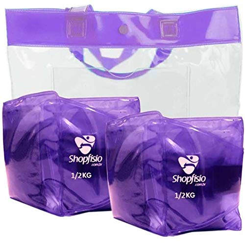 Tornozeleira Shopfisio - Caneleira Multifuncional Flexível - Par - 0,5Kg - LILÁS