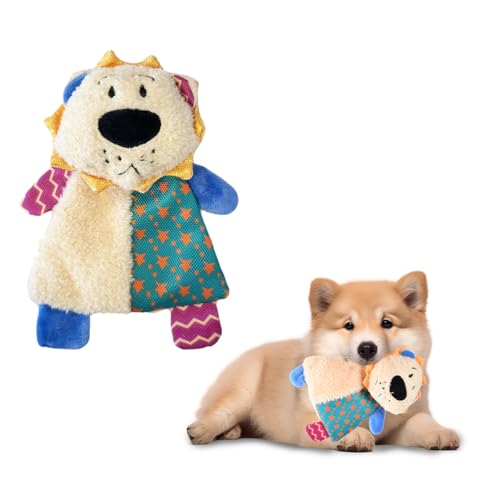 QINGZY Giocattolo per Cani senza Imbottitura, Peluche con Squeak e Carta Stropicciata per Cuccioli e Cani di Piccola Taglia, Morbido Gioco da Masticare per Dentizione e Noia