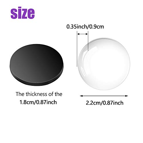Frienda 80 Pieces Ceramic Magnets for Craft Fridge Refrigerator Magnets with Transparent Glass Cabochons Round Disc Ferrite Ceramic for DIY Fridge Craft Making Magnet with Adhesive Backing image 4