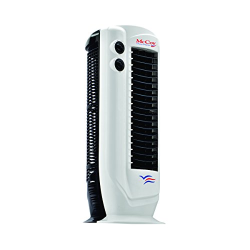 Image of McCoy Tower Fan Oscillating | Rotating | Portable with Blade | 25 Ft Cool Air Throw Without Water - TF 2016 (White)