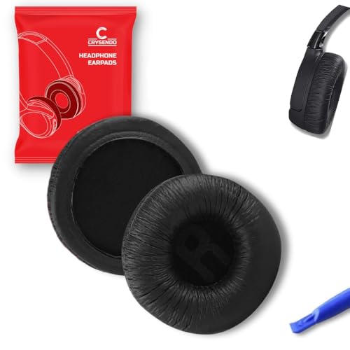 Crysendo Headphone Cushion for ZEBRONICS Zeb-Bang Headphones | 70mm Frog Leather Cushion Replacement Earpad |1.5cm Thick Replacement Earpads Frog Leather & Soft Foam Earpad (Black)