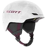 Scott Junior Keeper 2 Plus Helmet Weiß, Ski- und Snowboardhelm, Größe M - Farbe White Pearl - Cassis Pink