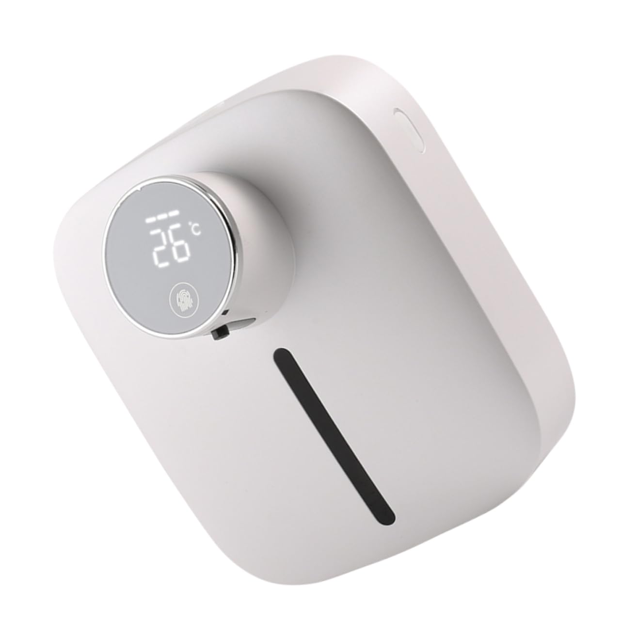 HOMSFOU Automatischer Seifenspender Kleiner Seifenspender Wiederaufladbarer Wandmontierter Schaumspender Schaumseife Berührungslos Wandseifenspender USB X101 Weiß Abs