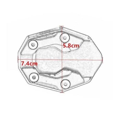 Extension béquille latérale NMAX XMAX plaque d'agrandissement de support moto - 6