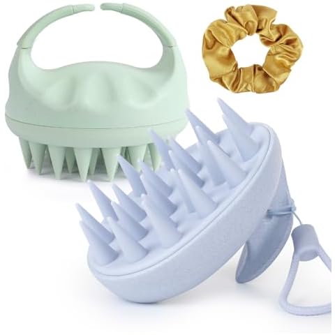 Sndyi Scalp Massager Shampoo Brush, Scalp Scrubber with Soft Silicone Bristles, Scalp Exfoliator for Dandruff Removal, Scalp Massager for Hair Growth, Wet Dry Hair Brush for Scalp Care Cover