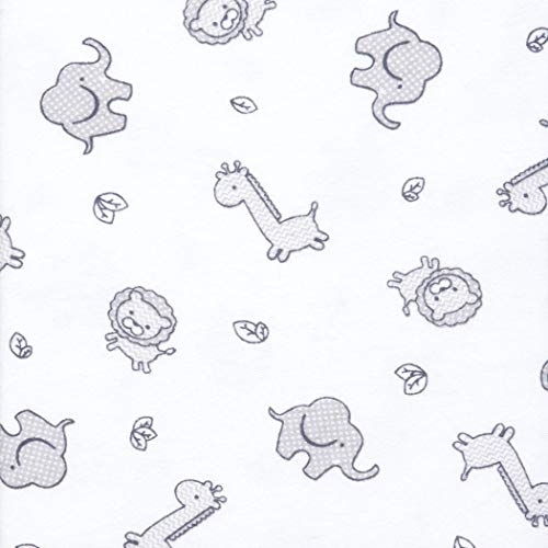 Trend Lab Safari Chevron Jumbo Deluxe Flannel Swaddle Blanket-Safari Animal Print, 100% Cotton Flannel, Gray, White, 48 In X 48 In #TOP5