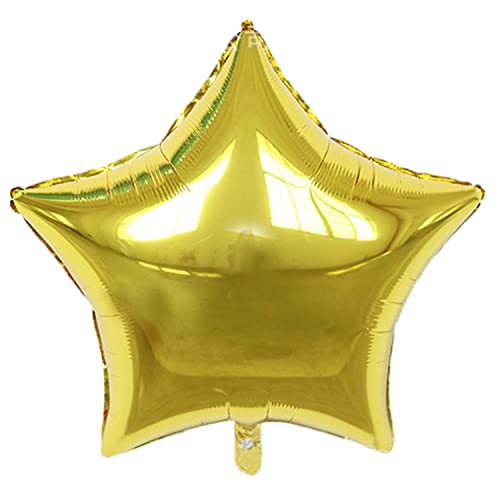 Ealimun アルファベット バルーン レターバルーン 数字 英語 英字 ローマ字 風船 balloon 誕生日 イベント 飾り付け 約40cm (ゴールド, スター)