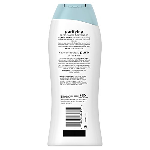 Olay Fresh Outlast Purifying Birch Water & Lavender Body Wash 13.5 Oz, 0.89 Pound - Image 3