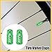 BULLSPANN 2pcs Aluminum Alloy Valve Caps French Type Valve Tire Dust Covers for Bicycle Mountain Bike Road Bike MTB Green