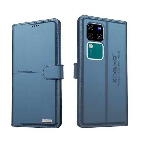 Image of Compatible with Vivo V30 5G / Vivo V30 Pro 5G Flip Cover | Leather Finish | Inside Pockets & Inbuilt Stand | Shockproof Wallet Style Magnetic Closure Back Cover Case