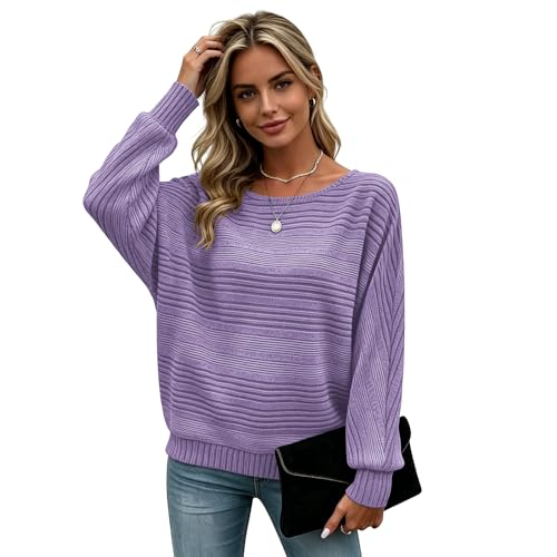 Image of Women's Batwing Tunic Tops, Long Sleeve Shirts Blouses, Business Casual Sweater for Office Work