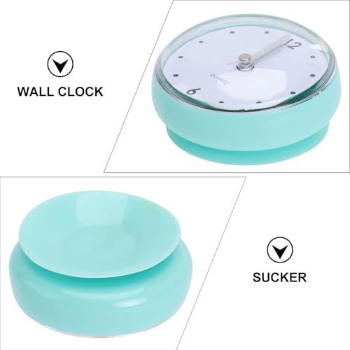 HAMPPLIES 防水吸盤掛け時計 バスルーム用防曇クロック 製耐湿キッチン壁掛け時計 スムーズ面対応 浴室 鏡 ル設置簡単 ランダ ランダムカラー