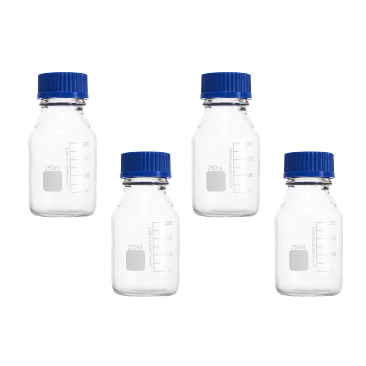 Bouteilles transparentes étanches avec bouchons et verre épais