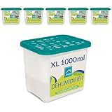KNIGHT 5 unidades de deshumidificador interior de 1000 ml, absorbe 1 litro de humedad, evita el moho y los hongos causados por la humedad en el hogar, cocina, armario, dormitorio, caravana, oficina,
