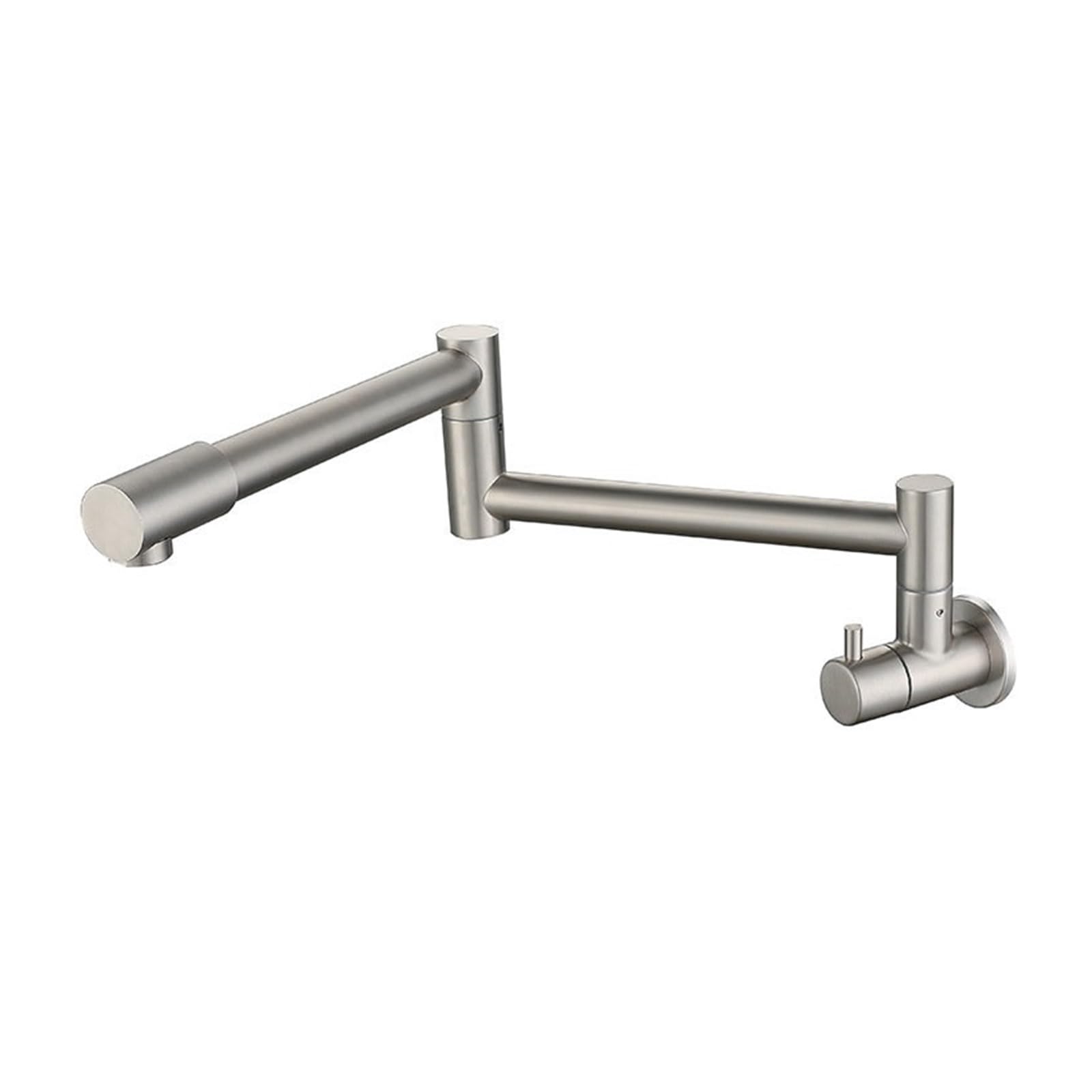 Rubinetto riempitore pentole montaggio a parete rubinetto lavello cucina spazzolato pieghevole allungabile con doppio giunto bracci oscillanti maniglia singola(Brushed)