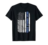 Best Uncle Ever Vintage American Flag Tee Father's Day Gift T-Shirt