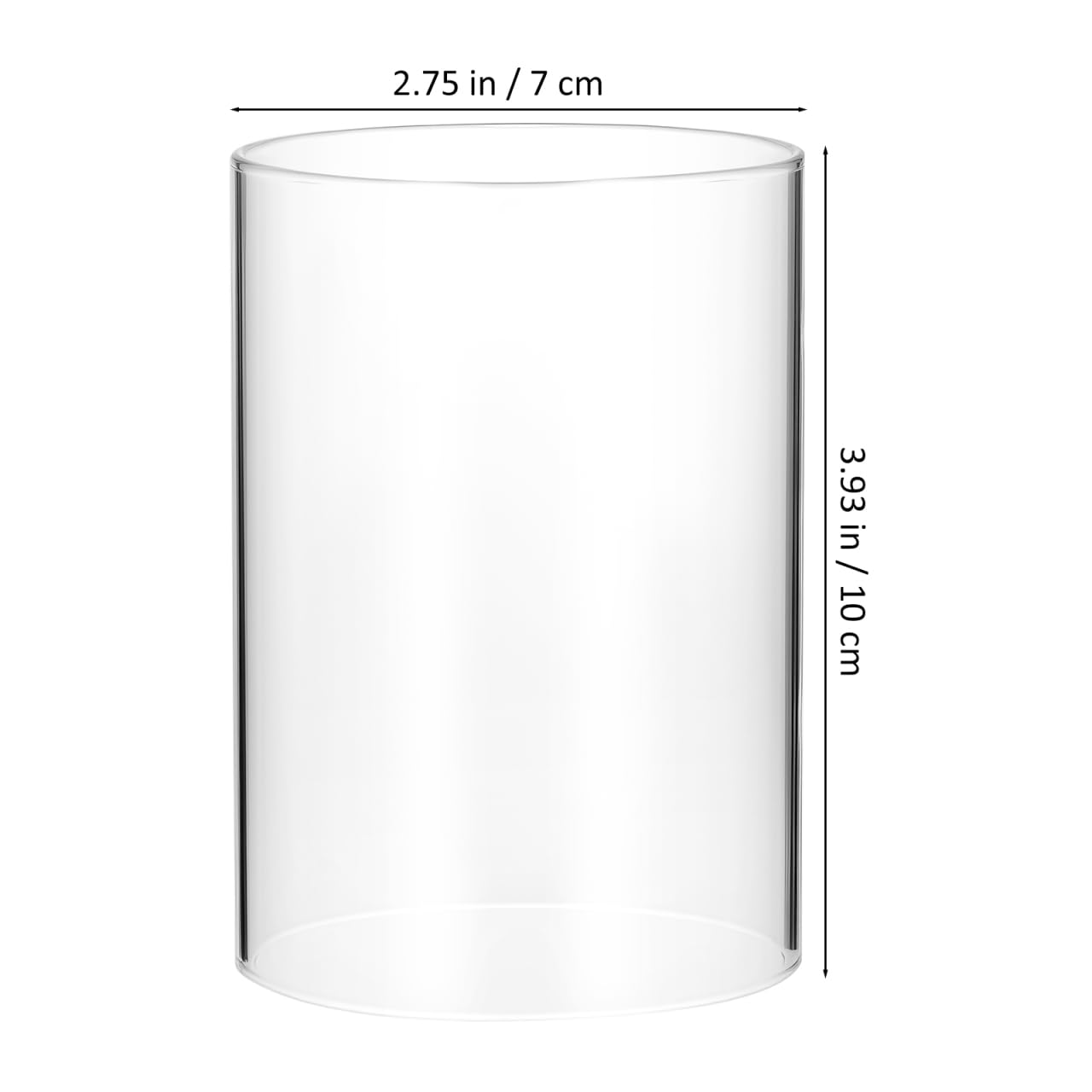 HOMSFOU 3 pezzi per colonna, copertura trasparente, vaso per uragani, estremità del lampadario * cm canna fumaria presa cm forniture fusione cilindro di ricambio cilindrico candela matrimonio