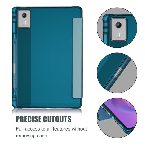 Image of ProCase Smart Case for 2025 Lenovo Idea Tab Plus 12.1 Inch /Tab K12, Teal | Slim Light Cover Trifold Stand Hard Shell Folio Smart Protective Case for Idea Tab Plus /Tab K12 (TB361FU /TB361ZU)