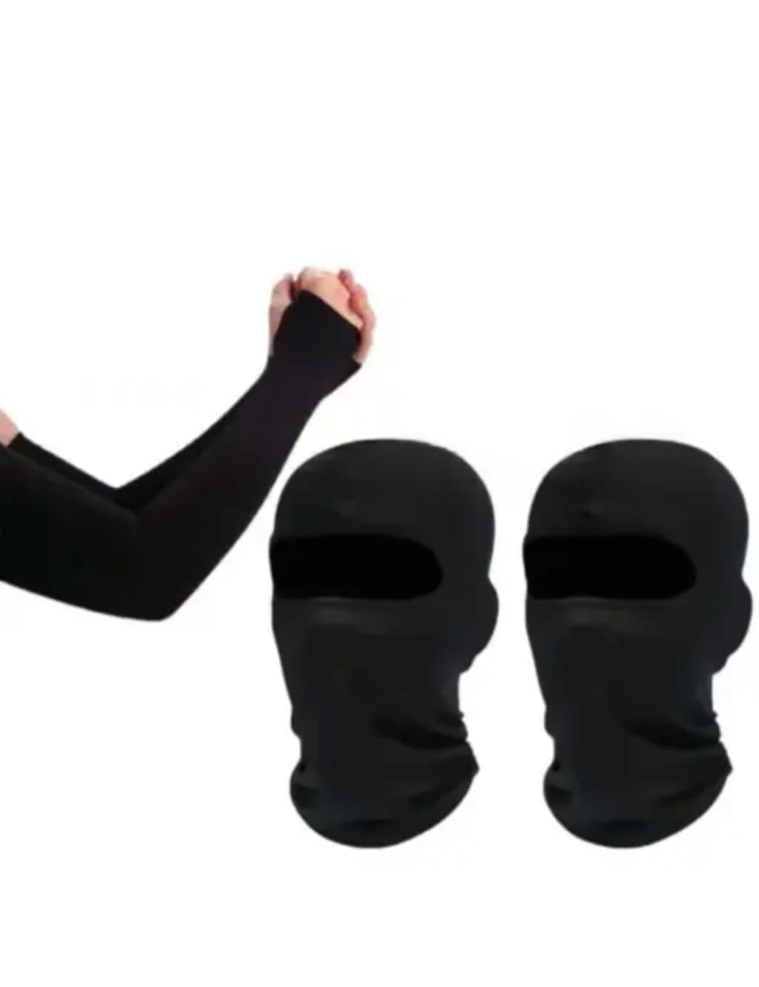 Balaclava Face Mask Pack of 2 Black Stretchable Helmet Inner Cover for Men & Women Dust Proof Riding Mask for Biking, Cycling & Winter Protection-picture-55