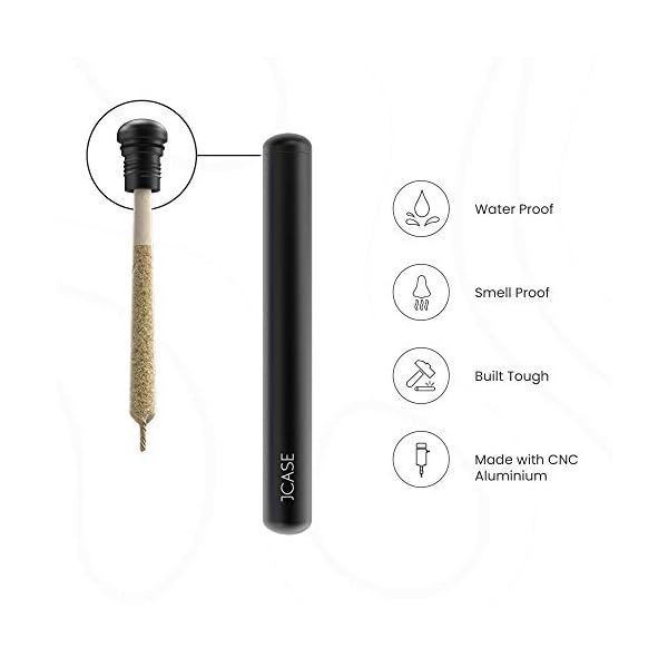 Premium Joint Hülle Geruchsdicht aus Alu 11cm Wasserdicht Metall Zigaretten Hülse Joint Tube Case Box – Bild 3