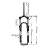 Bicyclette Adulte Unisexe Fourche À Suspension 26 Pouces Fourche VTT, Ultralight Cyclisme Tube Droit Frein À Disque Montagne Vélo Amortisseur (Couleur : B, Size : 26 inch) #4