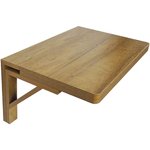 An der Wand montierter Klapptisch Einfacher Computer-Esstisch mit 2 Halterungen Faltbare Laptop-Schreibtischregale aus massivem Holz für kleine