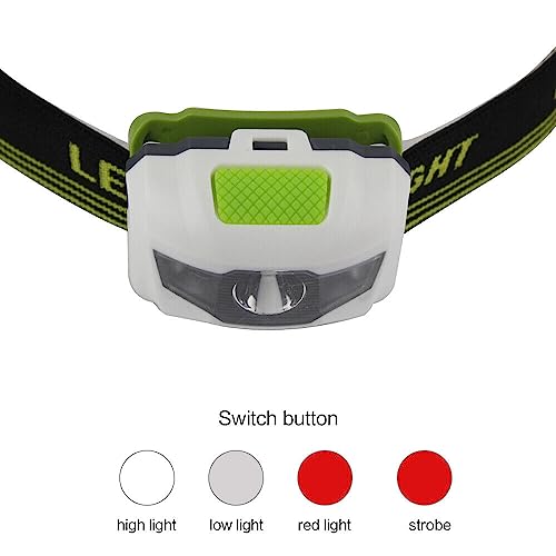 Image of Super Bright LED Headlamp Head Torch Red Flashlight Camping Headlight - Waterproof, Adjustable, 3 Modes