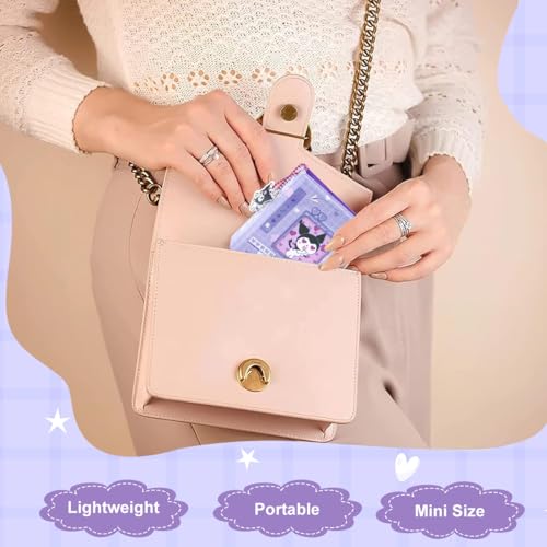 Image of HASTHIP Photo Album Hold Up 40 Photos of 3'' Binders Double Side Clear PVC Photo Cards Holder Pocket Kawaii Cartoon Instant Square Films Mini Album for Polaroid Photos, Kpop Star Photocard Binder