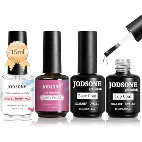 JODSONE 15ML Nail Primer Base Coat Top Coat Glossy Quick Drying Durable DIY Nail Art Design Long Lasting Gift Cover