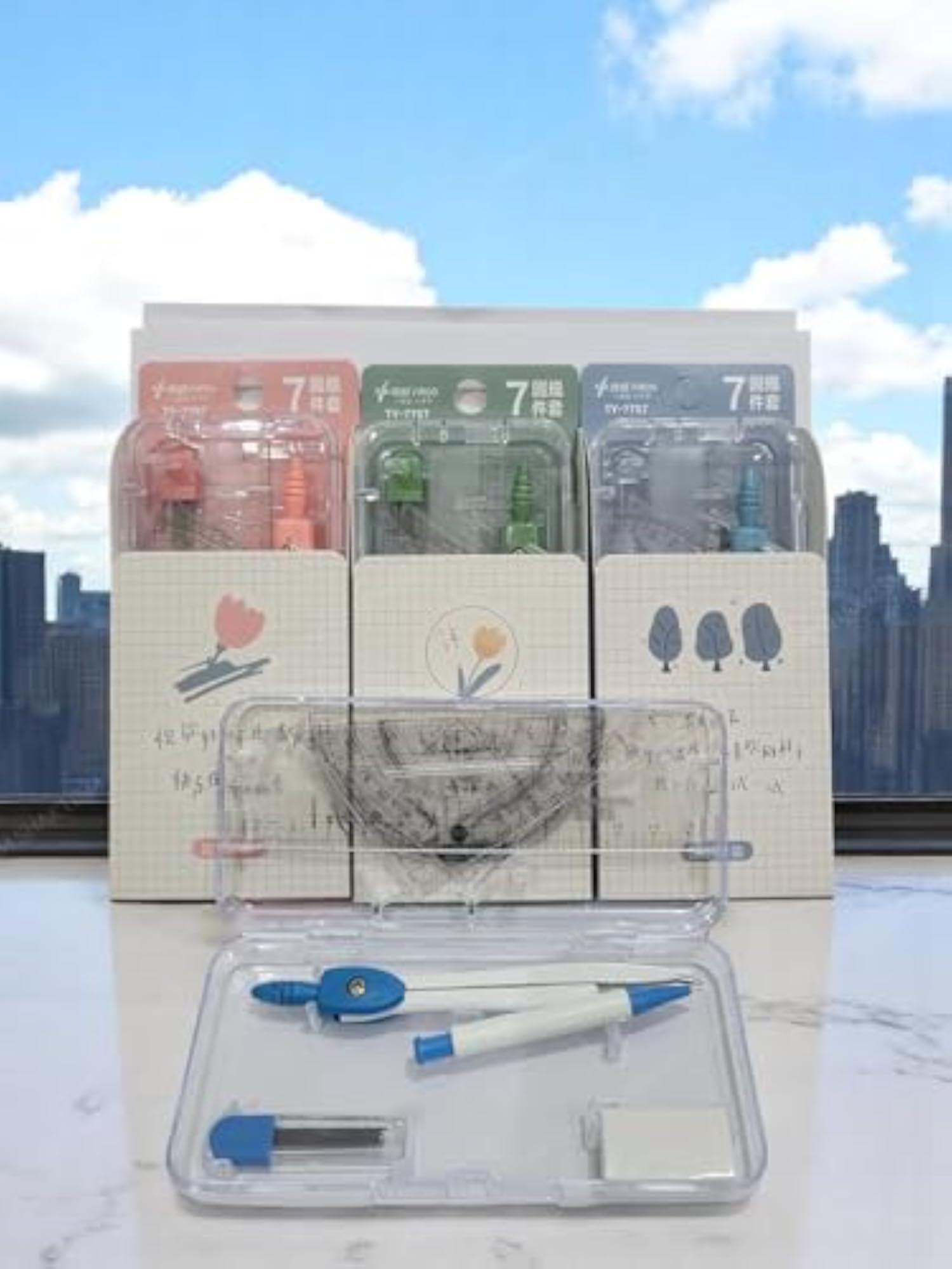 Geometry Math Set with Compass and Drawing Tools