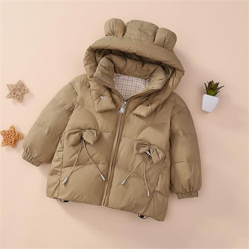 Kids Girls Boys Winter Warm Thick Solid Cotton Long Sleeve Jacket Coat Clothes Girls Padded Outfit Size 82