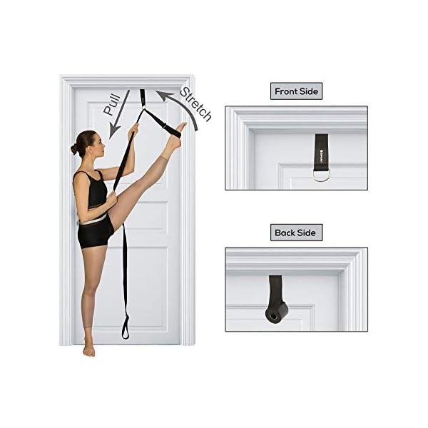 Stretching Strap With Door Anchor - Stretching Equipment To Improve Legs Flexibility - Splits Trainer For Home Ideal In Ballet, Dance, Cheerleading, Taekwondo, Yoga, Pole Dancing & Gymnastics