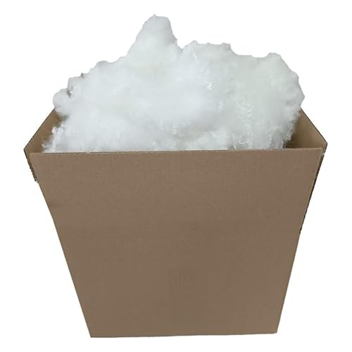 TiborTex Füllwatte 1 kg Kissenfüllung waschbar Füllmaterial Bastelwatte Polyesterhohlfaser extra flauschig Stopfmaterial