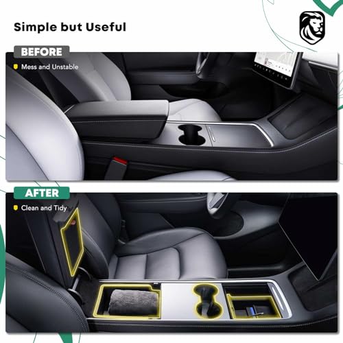 Organiseur console Tesla Model Y boîte cachée pour sécuriser vos objets de valeur - 4