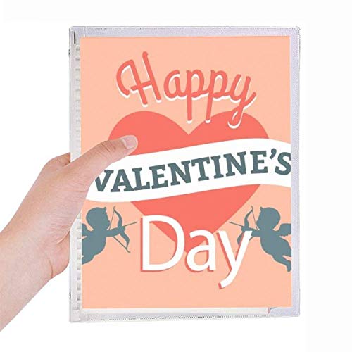 Carnet de notes en spirale Happy Valentine's Day avec grand cœur rouge