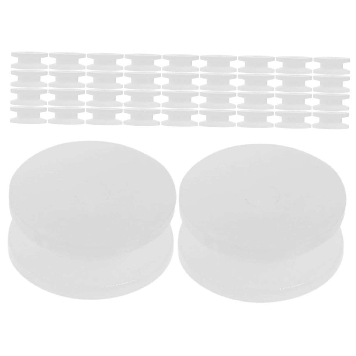 Abaodam 4sets Car Wheel Pulley Plastic Gear 2mm Hole DIY Parts Pp Material 50pcs*4