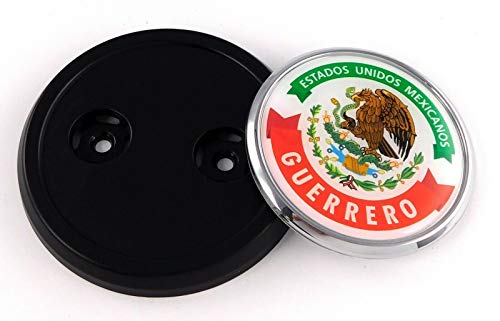 Image of Guerrero Mexico Car Truck Grill Black Badge 3.5 inch Grille Chrome Emblem