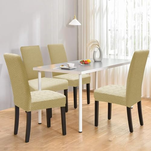 YSTELLAA Stuhlhussen 6er Set, Stuhlhussen Stretch, Sesselüberzug, Universal-Sitzbezug, Waschbar Und Abnehmbar… – Ansicht 2