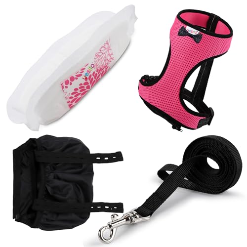 Yesito Adjustable Chicken Harness & Diaper with 5.4ft Leash | Escape-Proof Breathable Mesh | Outdoor Walking Training for Hens Ducks & Chicks | Stop Droppings & Feather Mess