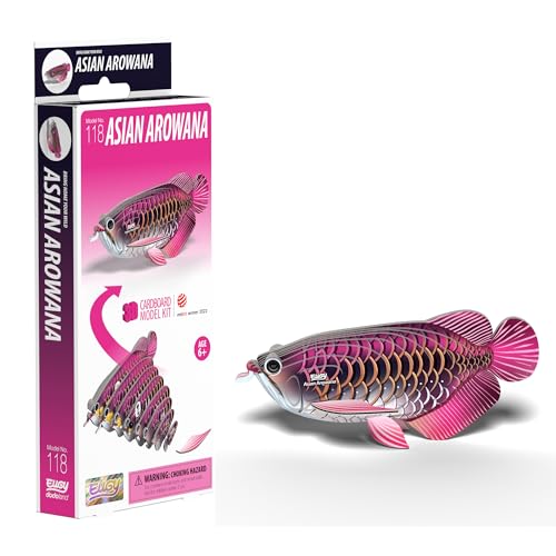 Modélisme 3D Asian Arowana EUGY idée cadeau anniversaire originale maquette écologique puzzle
