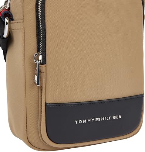 Tommy Hilfiger Uomo Borsa a Tracolla Business Mini Reporter Piccola, Beige (Sandalwood), Taglia Unica - Immagine 2