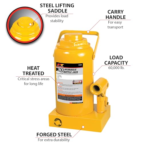 Image of Performance Tool W1636 30 Ton Heavy Duty Hydraulic Bottle Jack