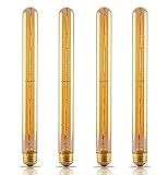 Qixivcom T30 Tubular Edison Light Bulb 40W Amber...