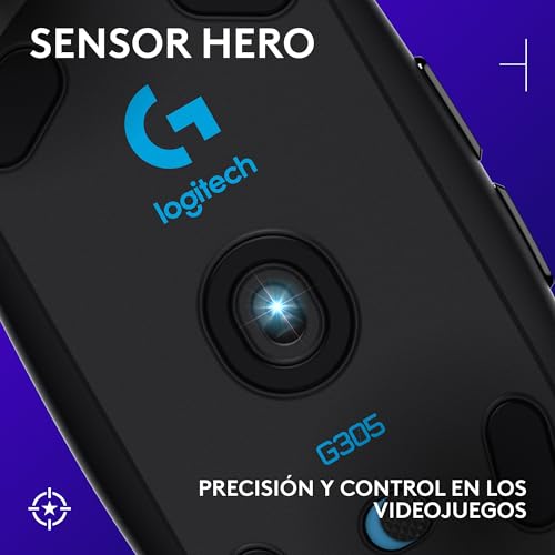 Miniatura 2 de Logitech G G305 Lightspeed Ratón Gaming Inalámbrico, Captor Hero 12K, 12,000 dpi, Ultra-Ligero, Batería de 250h, 6 Botones Programables, Memoría Integrada, PC/Mac - Negro