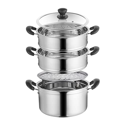Marmite Inox 304 de qualité supérieure avec fond 3 couches pour cuisson saine 22cm